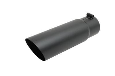 Gibson Black Ceramic Coated Single Wall Angle Cut Exhaust Tip 3.5" Inlet 4" Outlet 12" Length 500380-B