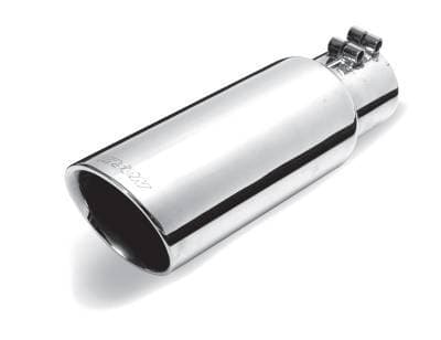 Gibson Stainless Steel Double Wall Angle Cut Exhaust Tip 2.5" Inlet 4" Outlet 8" Length 500417