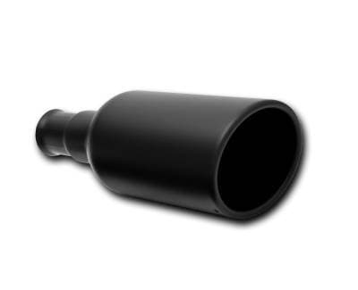 Gibson Black Ceramic Coated Exhaust Tip 2.5" Inlet 5" Outlet 14" Length 500682-B