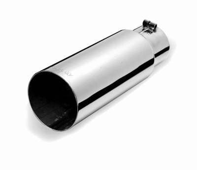 Gibson Stainless Steel Rolled Edge Angle Cut Exhaust Tip 3" Inlet 4" Outlet 12" Length 500641
