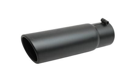 Gibson Black Ceramic Coated Rolled Edge Angle Cut Exhaust Tip 2.75–3" Inlet 5" Outlet 12" Length 500648-B