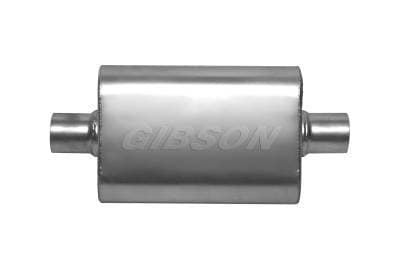 Gibson CFT SuperFlow Stainless Steel Muffler 3.00" Center / 3.00" Center 18" Oval Body  55153S