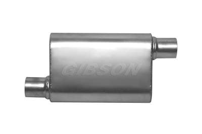 Gibson CFT SuperFlow Stainless Steel Muffler 2.25" Offset / 2.25" Offset 18" Oval Body  55171S
