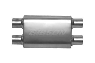 Gibson CFT SuperFlow Stainless Steel Muffler 3.00" Dual / 2.50" Dual 13" Oval Body 55107S