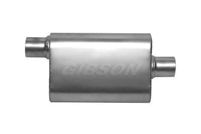 Gibson CFT SuperFlow Stainless Steel Muffler 2.50" Offset / 2.50" Center 18" Oval Body  55192S