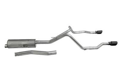 Gibson Cat- Back Performance Exhaust  2020 - 2026 Jeep Gladiator 3.6L  - Dual Split Black - 617410B