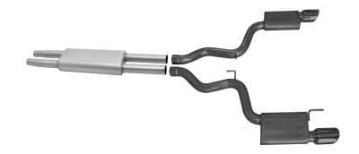Gibson Cat- Back Performance Exhaust  2015 - 2017 Ford Mustang 3.7L  - Dual Black Ceramic - 619015 - B