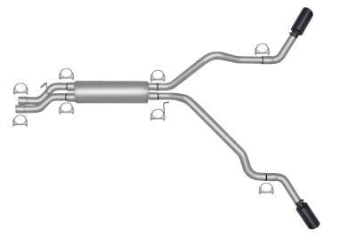 Gibson Cat- Back Performance Exhaust  2001 - 2006 Chevy Silverado / GMC Sierra 2500HD & 3500HD 6.0L / 8.1L  - Dual Extreme Black - 65009B