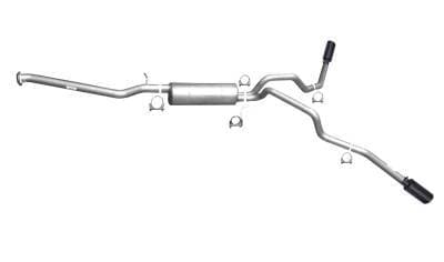 Gibson Cat- Back Performance Exhaust  2002 - 2007 Chevrolet Silverado 1500 / GMC Sierra 1500 4.3L / 4.8L / 5.3L  - Dual Extreme Black - 65003B