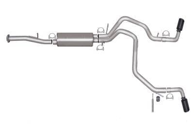 Gibson Cat- Back Performance Exhaust  2007 - 2014 Chevy Suburban / GMC Yukon XL / Chevy Avalanche 1500 5.3L & 2007 - 2010 Chevy Avalanche 6.0L  - Dual Extreme Black - 65572B