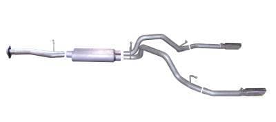 Gibson Cat- Back Performance Exhaust  2007 - 2009 Chevy Silverado 1500 / GMC Sierra 1500 4.8L / 5.3L  - Dual Split Stainless - 65634