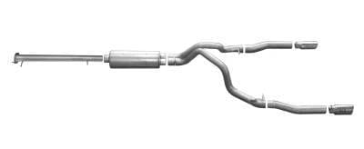 Gibson Cat- Back Performance Exhaust  2011 - 2019 Chevy Silverado / GMC Sierra 2500HD & 3500HD 6.0L  - Dual Split Stainless - 65648