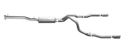 Gibson Cat- Back Performance Exhaust  2014 - 2018 Chevy Silverado 1500 / GMC Sierra 1500 5.3L  - Dual Split Stainless - 65661