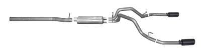 Gibson Cat- Back Performance Exhaust  2014 - 2018 Chevy Silverado 1500 / GMC Sierra 1500 6.2L  - Dual Split Black - 65673B