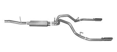 Gibson Cat- Back Performance Exhaust  2010 - 2018 Chevy Silverado 1500 / GMC Sierra 1500 4.8L / 5.3L  - Dual Split Stainless - 65654