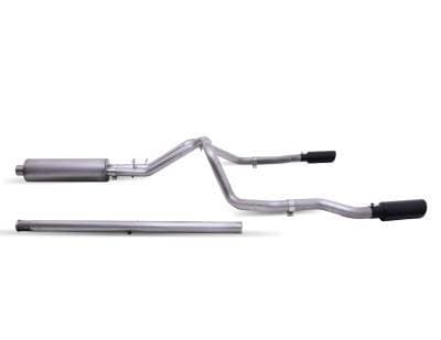 Gibson Cat- Back Performance Exhaust  2019 - 2023 Chevy & GMC 1500 6.2L  - Dual Split Black - 65691B