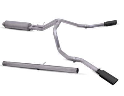 Gibson Cat- Back Performance Exhaust  2019 - 2025 Silverado & Sierra 1500 5.3L  - Dual Extreme Black - 65712B