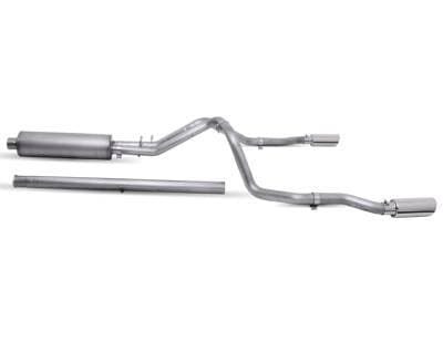 Gibson Cat- Back Performance Exhaust  2020 - 2026 Silverado & Sierra 2500HD / 3500HD 6.6L Gas  - Dual Split Stainless - 65713
