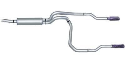 Gibson Cat- Back Performance Exhaust  2000 - 2003 Dodge Dakota 3.9L / 4.7L / 5.9L  - Dual Split Stainless - 66511