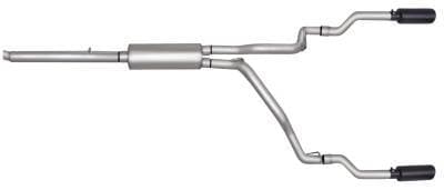 Gibson Cat- Back Performance Exhaust  2005 - 2011 Dodge Dakota 4.7L  - Dual Split Black - 66539B