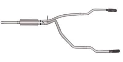 Gibson Cat- Back Performance Exhaust  1996 - 2002 Ram 2500 & 3500 8.0L - Dual Split Stainless - 66503