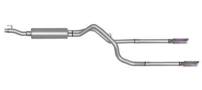Gibson Cat- Back Performance Exhaust  2002 - 2005 Dodge Ram 1500 3.7L / 4.7L / 5.9L  - Dual Split Stainless - 66504