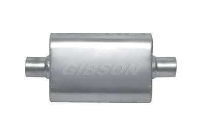 Gibson MWA Stainless Steel Muffler 2.50" Center / 2.50" Center 14" Oval Body BM0107
