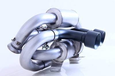 Gibson Exhaust 2023 - 2026 Can - Am Maverick R, Turbo E - Valve, 2 Seat UTV Performance Exhaust System - Black Ceramic Dual Tip - 98058