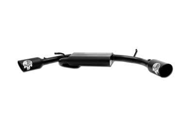 Gibson Exhaust 2007 - 2011 Jeep Wrangler JK 3.8L & 2012 - 2017 Jeep Wrangler JK 3.6L Axle - Back Performance Exhaust Patriot Skull - Dual Black Ceramic - 76 - 0031