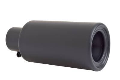 Gibson Black Ceramic Rolled Edge Angle Quiet Tip – 4" Outlet, 2.25" Inlet, 12" Length, Clamp-On 500659-B