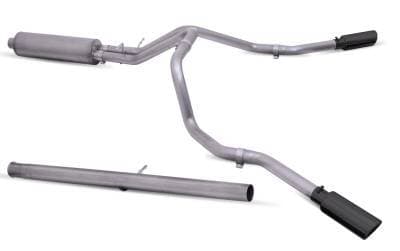 Gibson Cat- Back Performance Exhaust  2020 - 2026 Silverado & Sierra 2500HD / 3500HD 6.6L Gas  - Dual Extreme Black - 65714B